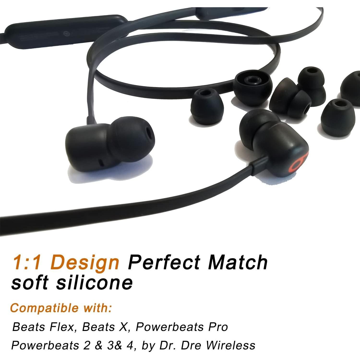 Consejos de Silicona para Auriculares Beats - 8 Pares Negros