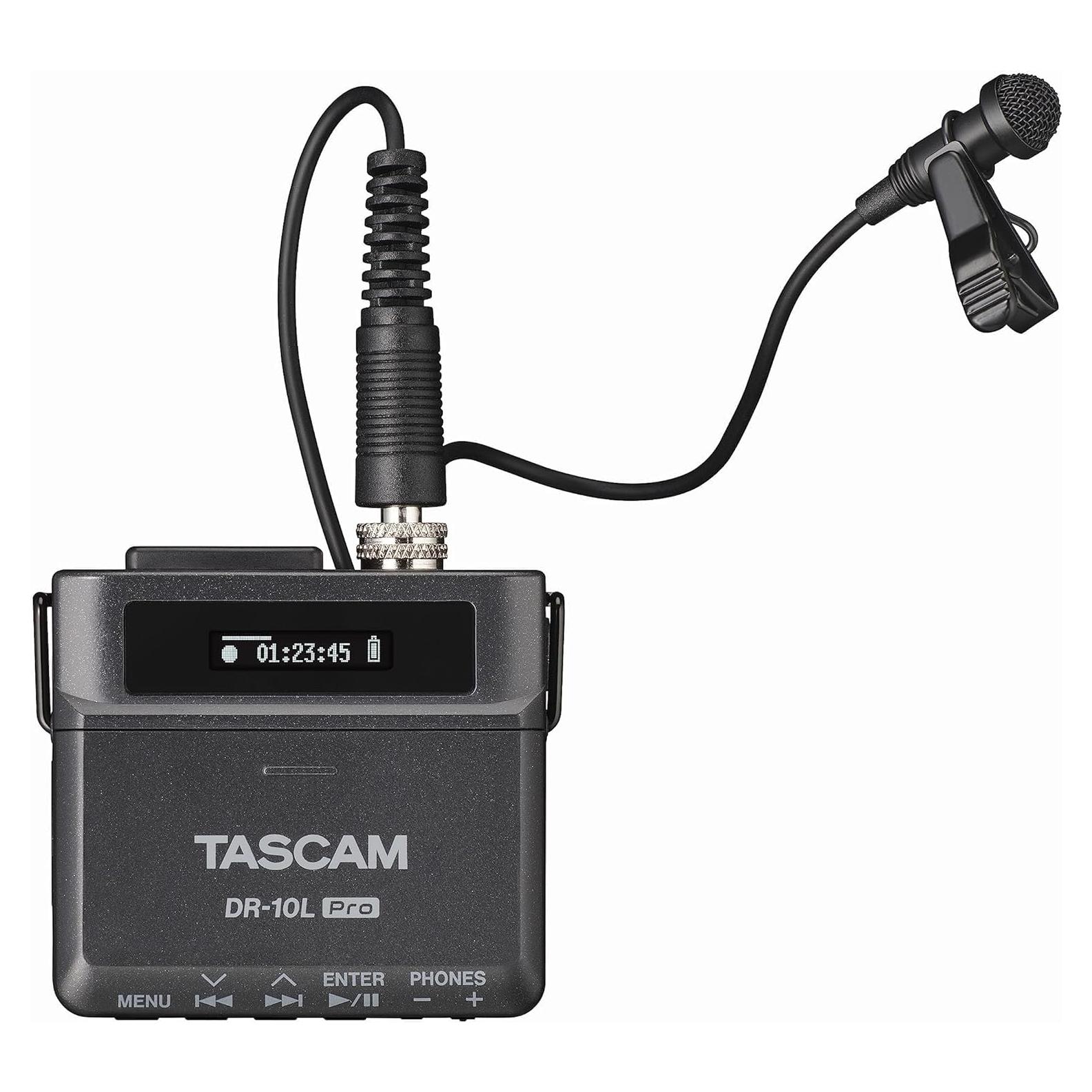 Grabadora de Campo TASCAM DR-10L Pro con Micrófono Lavalier