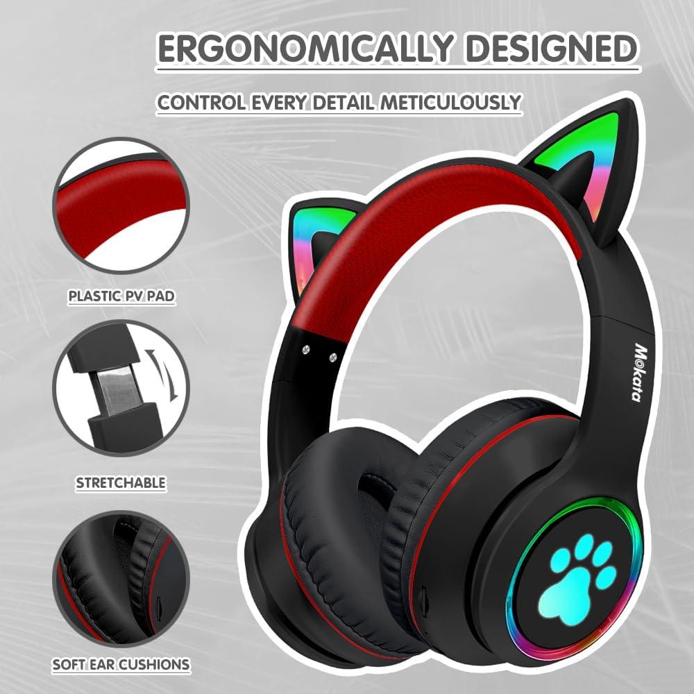 Auriculares Inalámbricos Bluetooth 5.3 MOKATA B12 Negro 60H