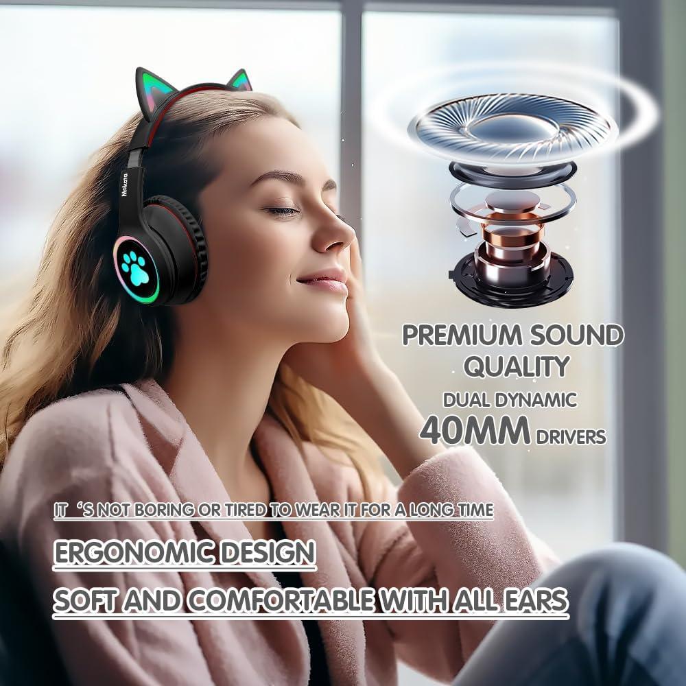 Auriculares Inalámbricos Bluetooth 5.3 MOKATA B12 Negro 60H