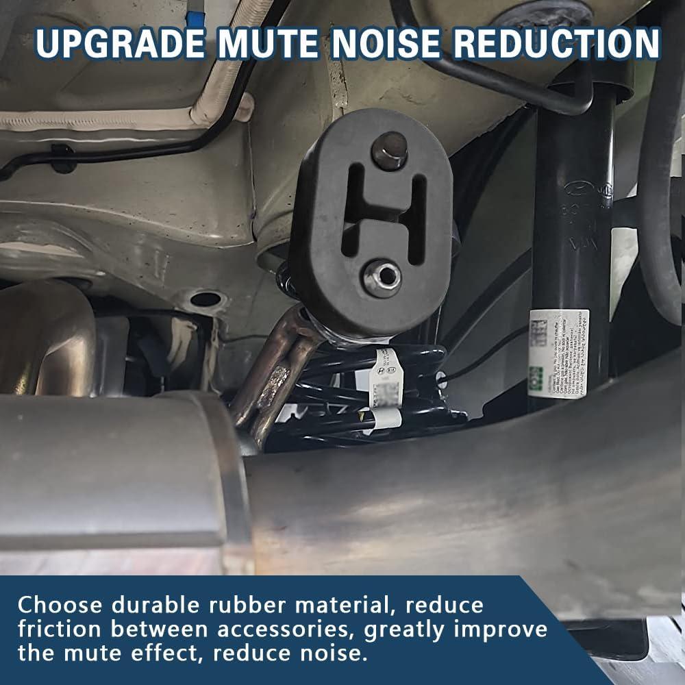 Soporte de escape de goma CHRYMUM 4PCS 2 agujeros 7.29x5cm