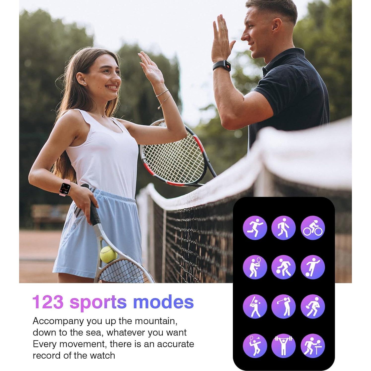 Reloj Inteligente Bluetooth EarlySincere Negro 1.9" HD Salud