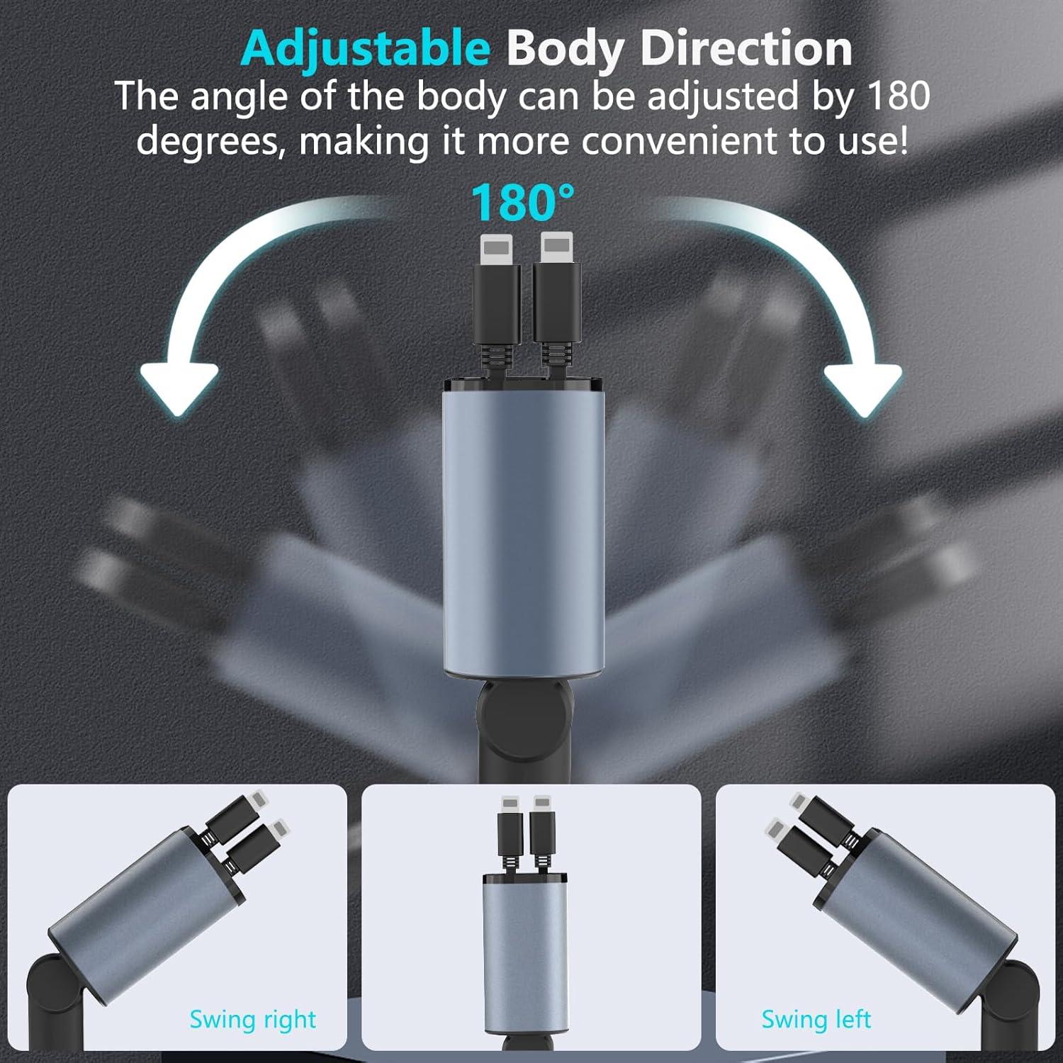 Cargador de Coche Retráctil 4 en 1 Paiholy 66W Carga Rápida