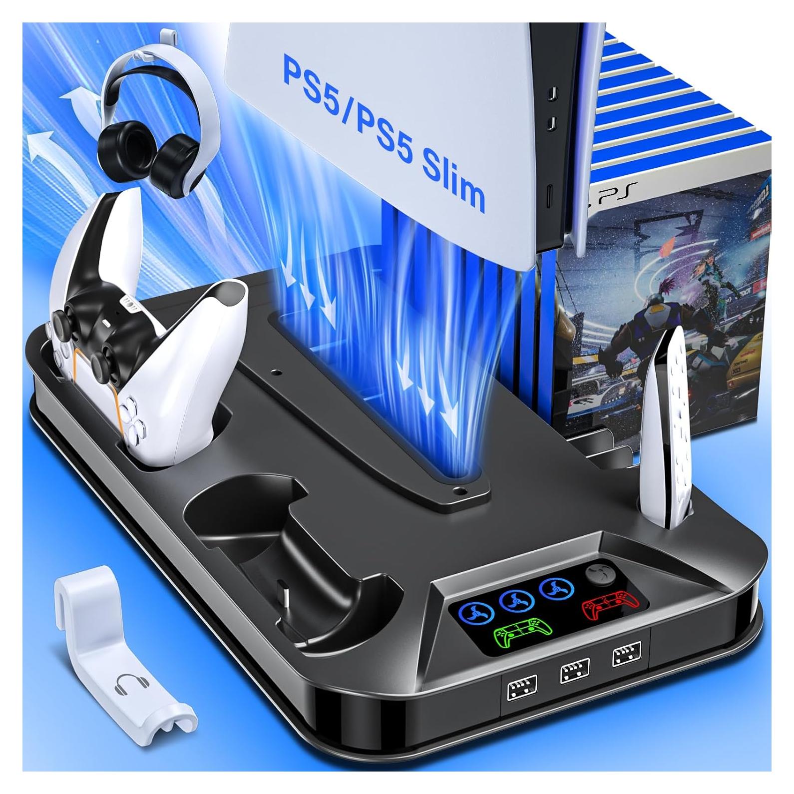 Soporte de Enfriamiento Kammkonb para PS5 con Carga Rápida