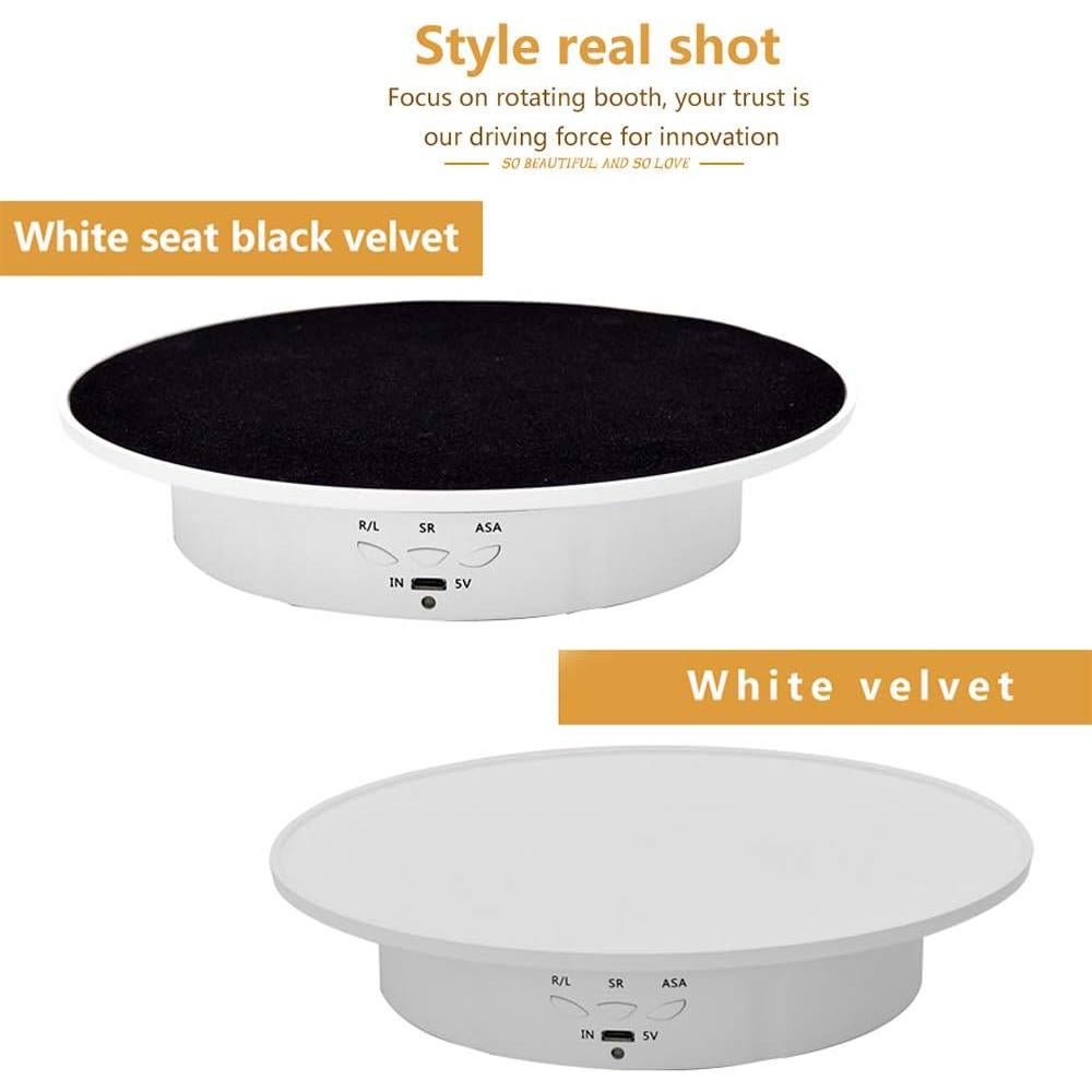 Qinmay Plato Giratorio Eléctrico 360° Negro 19.8 cm