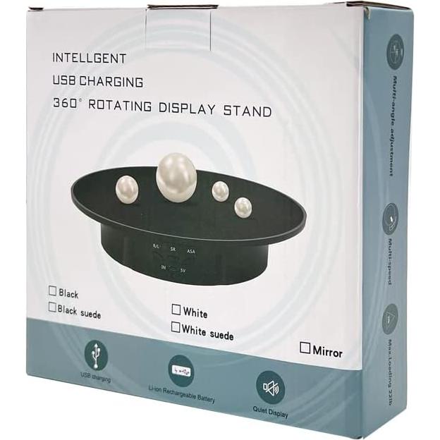 Qinmay Plato Giratorio Eléctrico 360° Negro 19.8 cm