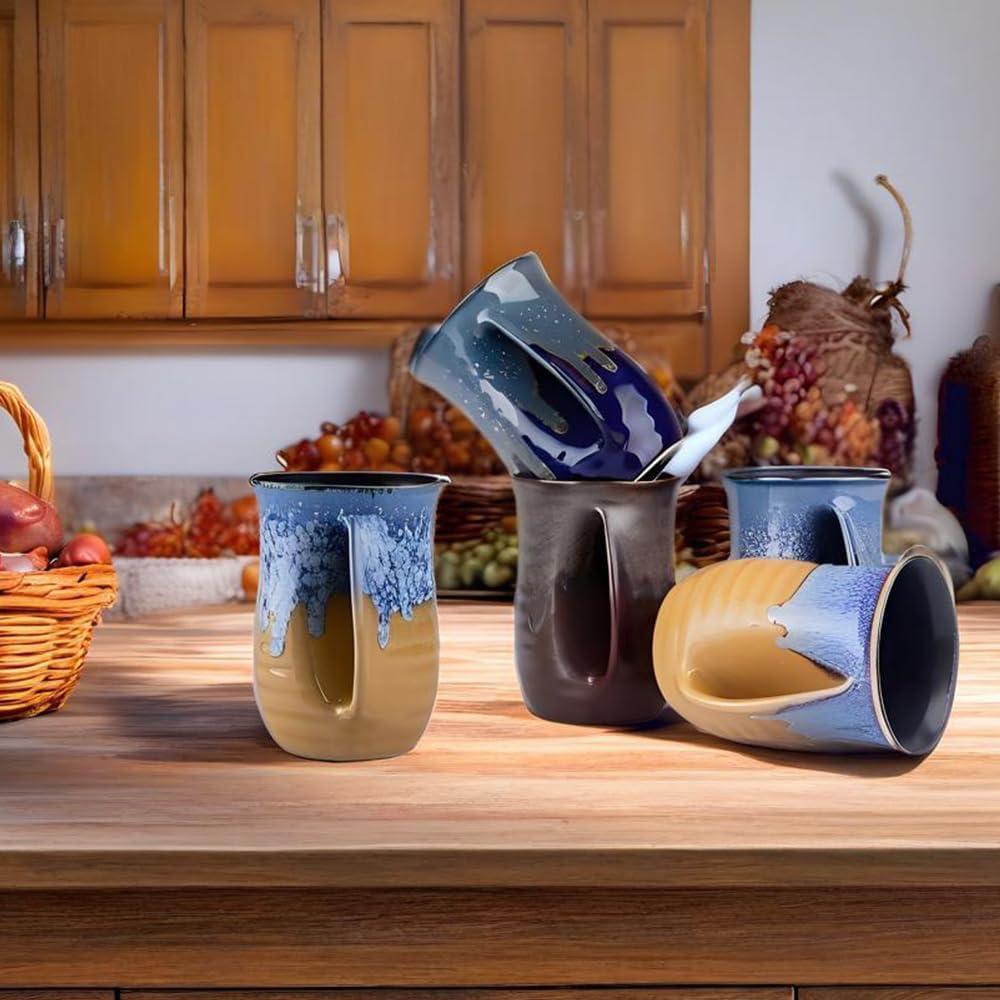 Taza Calentadora de Manos Oojdzoo 16 Onzas Cerámica Hecha a Mano