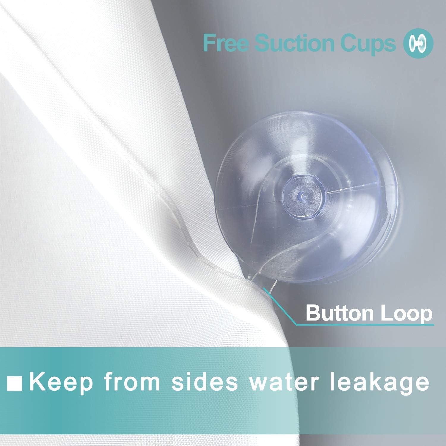 Cortina de Ducha Impermeable Sra Asombrosa 182.88x182.88 cm Blanca