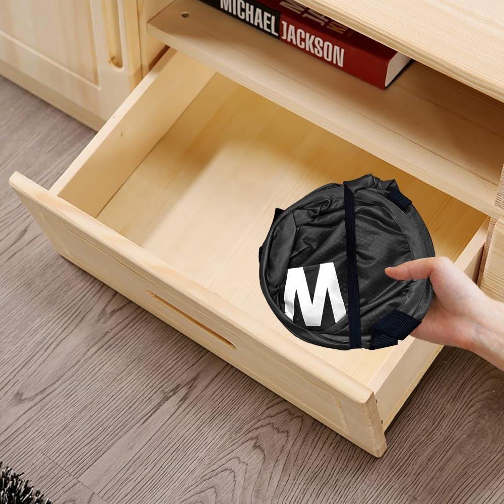 Cesta de Lavandería Larpur Colapsable 79.5L Negro y Azul