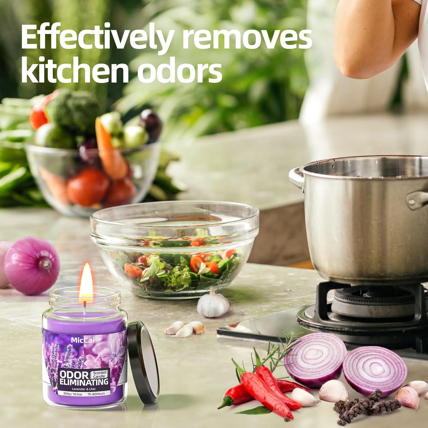 Vela Desodorizante de Soja MicCai Lavanda y Lila 316g