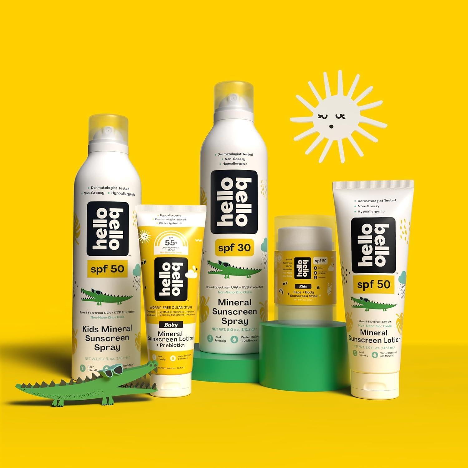 Protector Solar Mineral Hello Bello SPF 55+ y Barra SPF 50