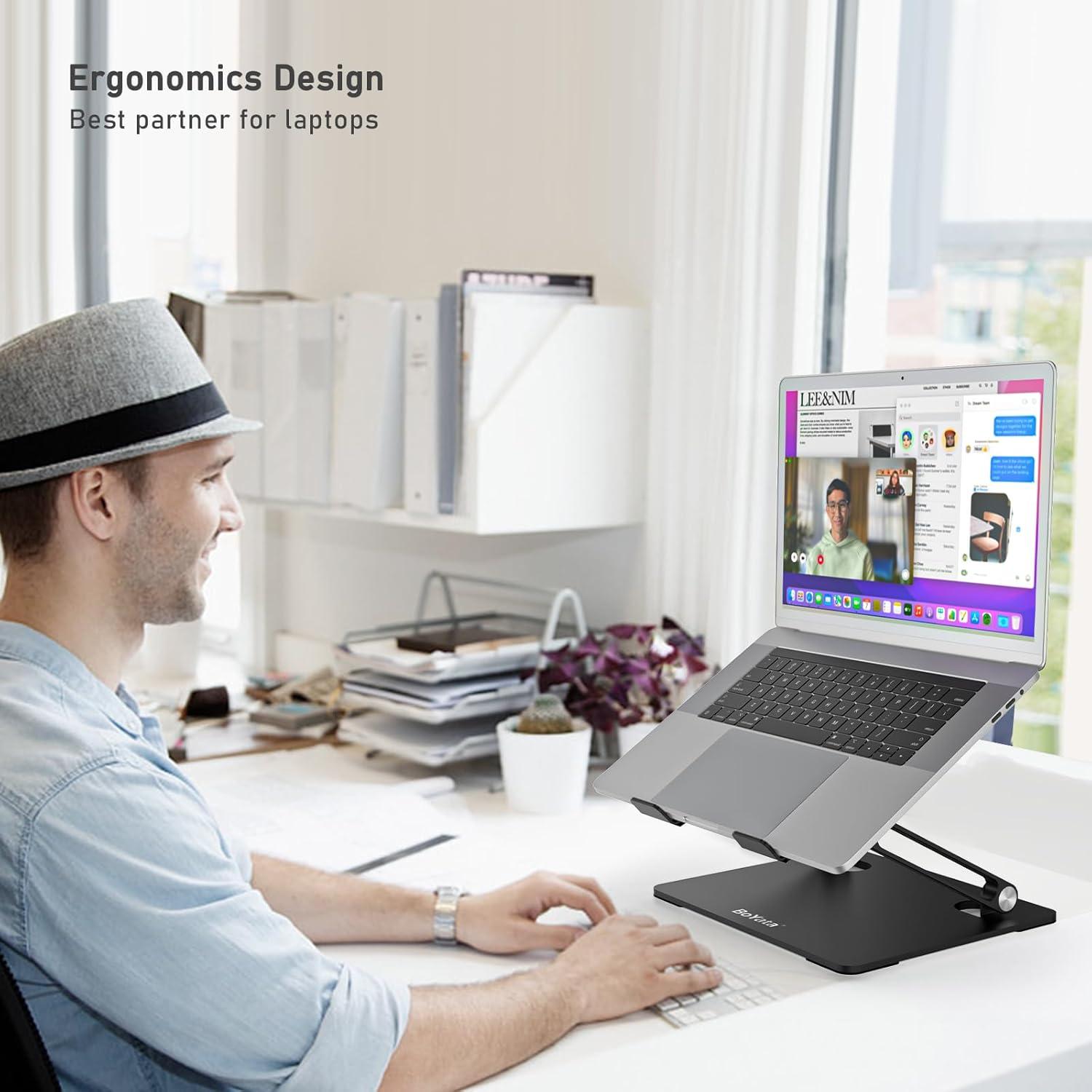 Soporte para Laptop BoYata N21 Negro Ajustable hasta 17"