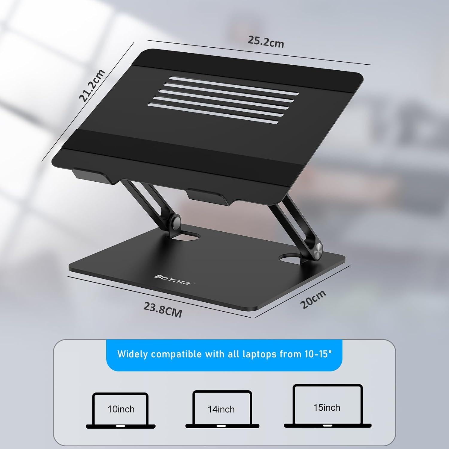 Soporte para Laptop BoYata N21 Negro Ajustable hasta 17"