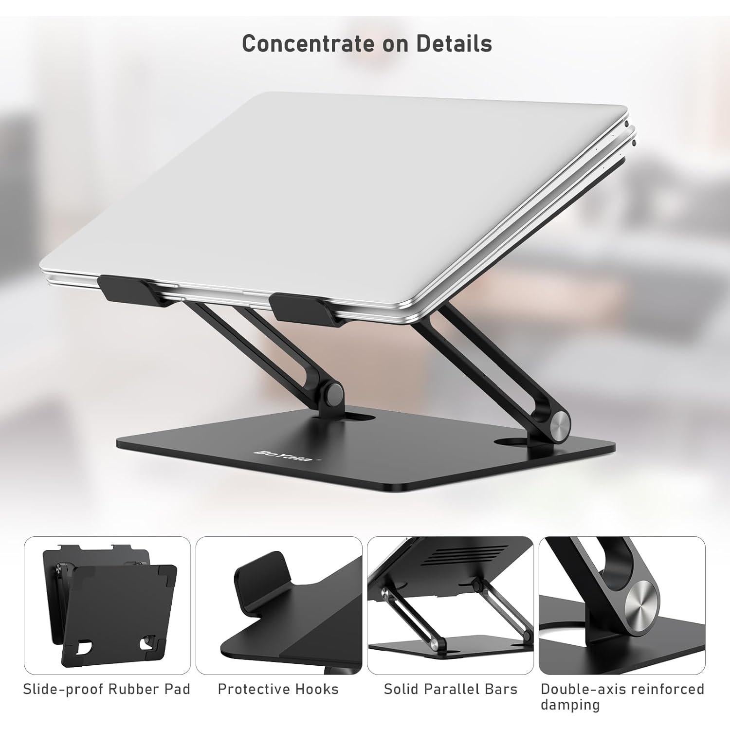 Soporte para Laptop BoYata N21 Negro Ajustable hasta 17"