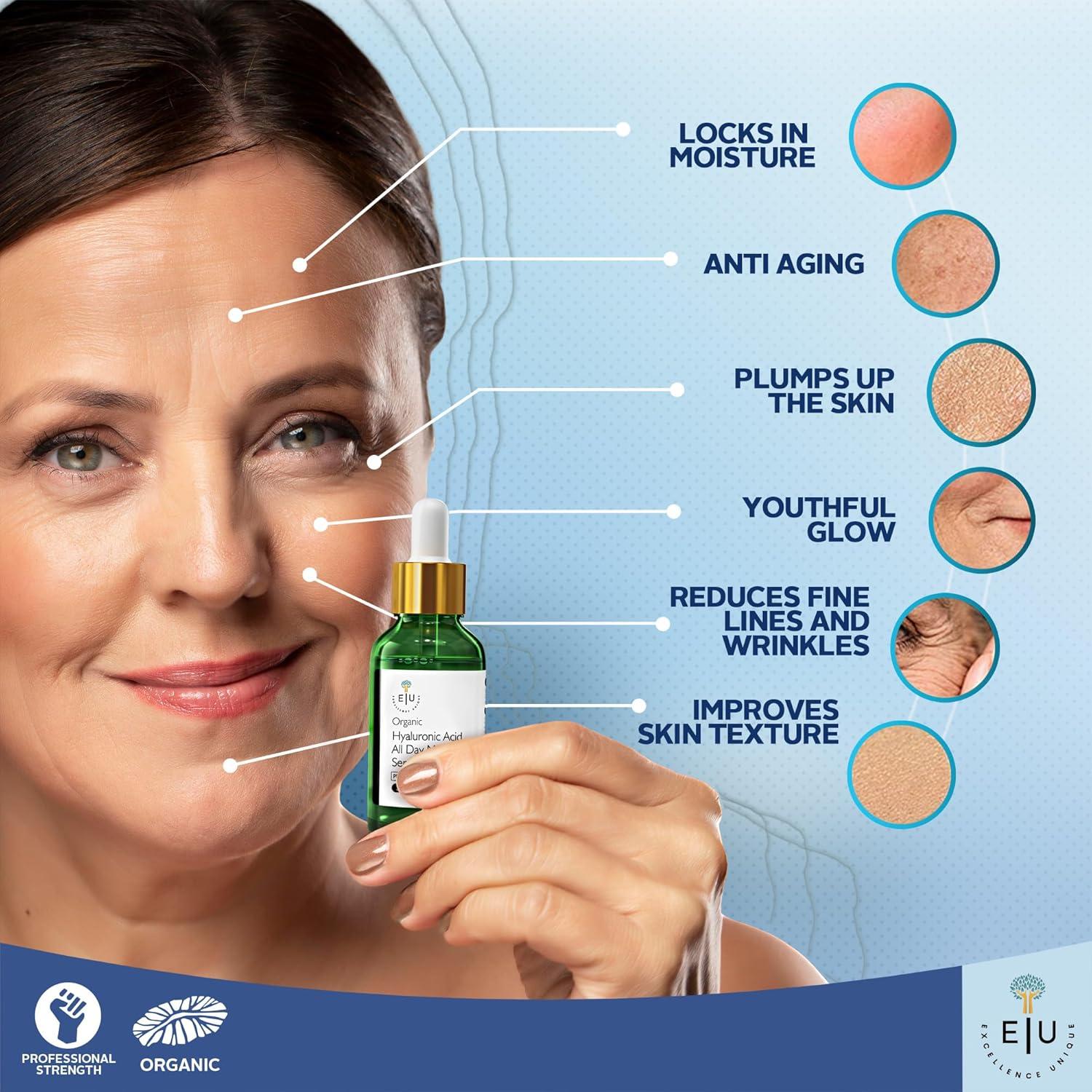 Suero de Ácido Hialurónico Orgánico E U Excellence 30ml