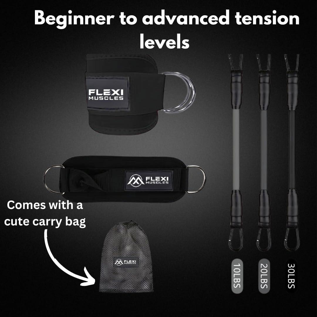 Bandas de Resistencia para Tobillos Flexi Muscles - 3 Niveles