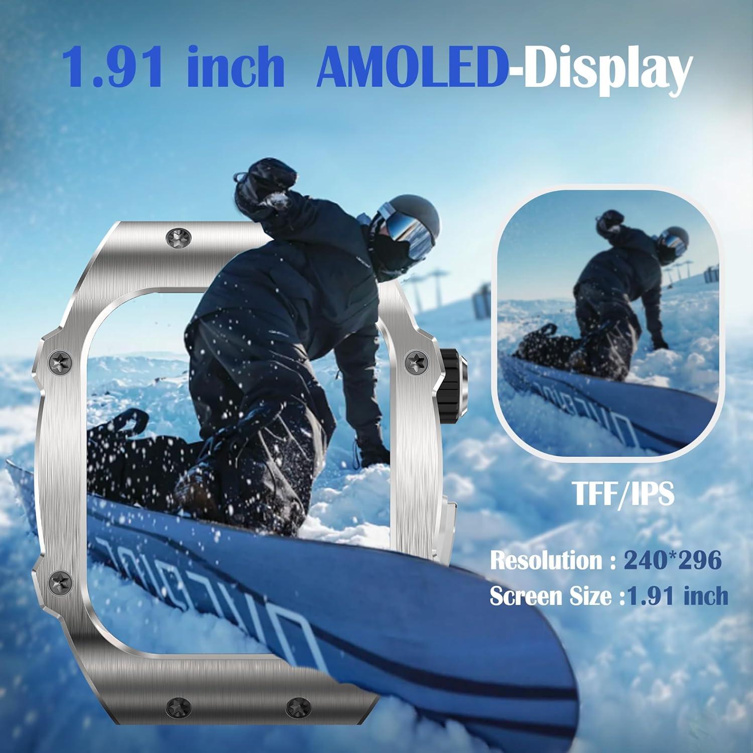 Reloj Inteligente Deportivo Militar Dvtlfrj Negro 1.91" HD