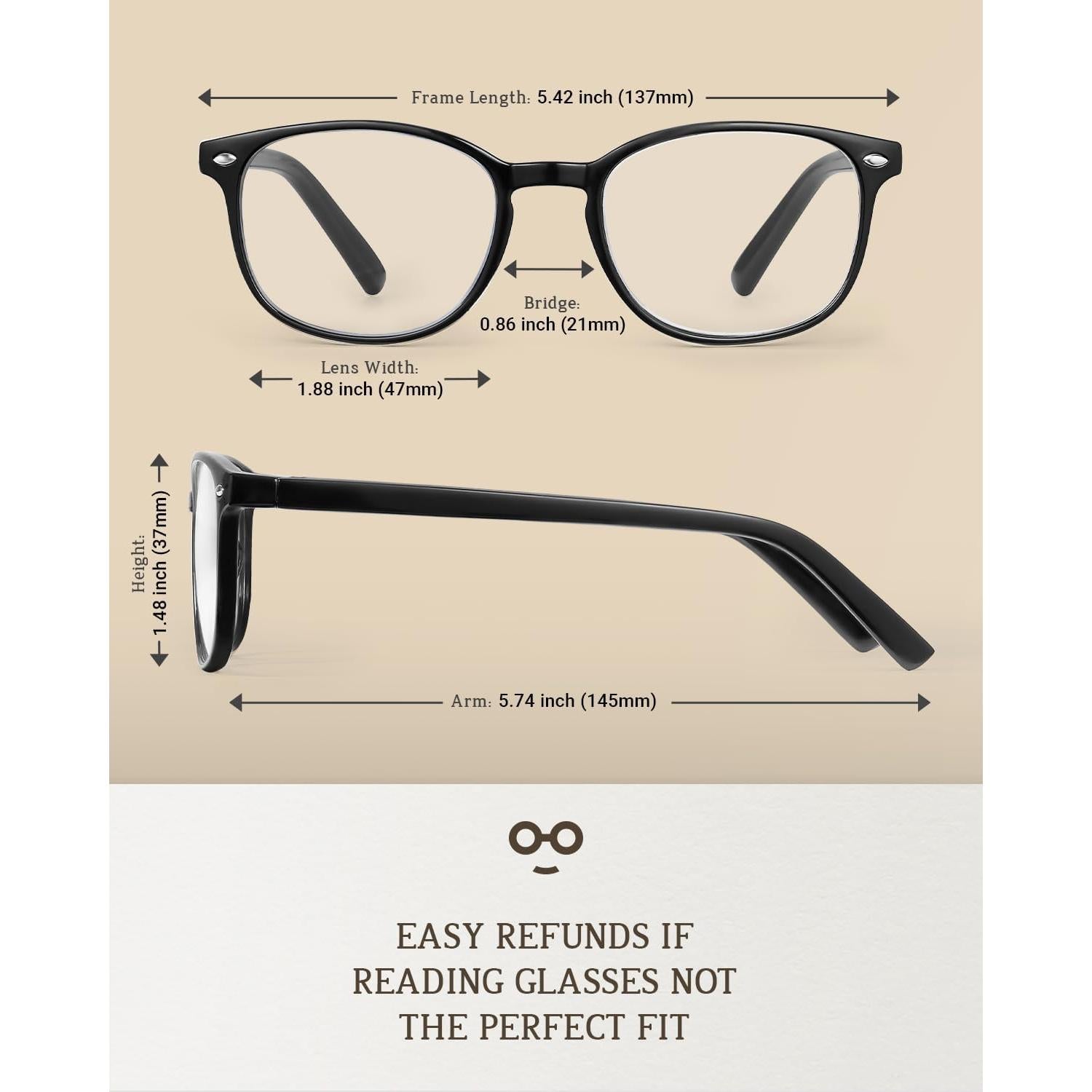 Paquete de 5 Gafas de Lectura JOLISU con Bloqueo de Luz Azul