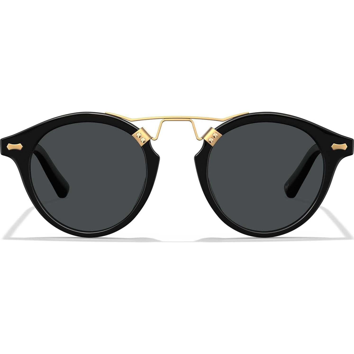 Gafas de sol polarizadas CARFIA para hombres, marco negro, protección UV