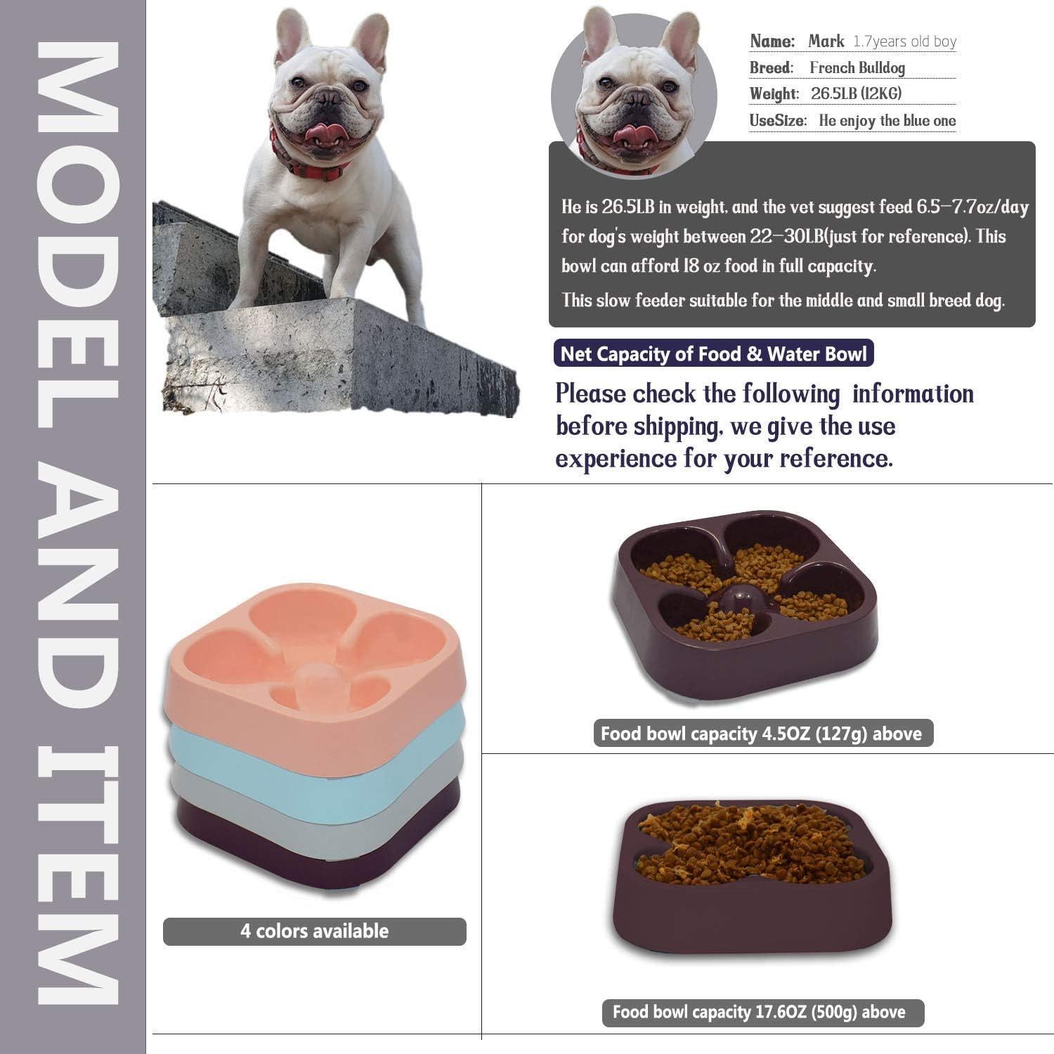 Cuenco de Alimentación Lenta Hifrenchies para Perros Café