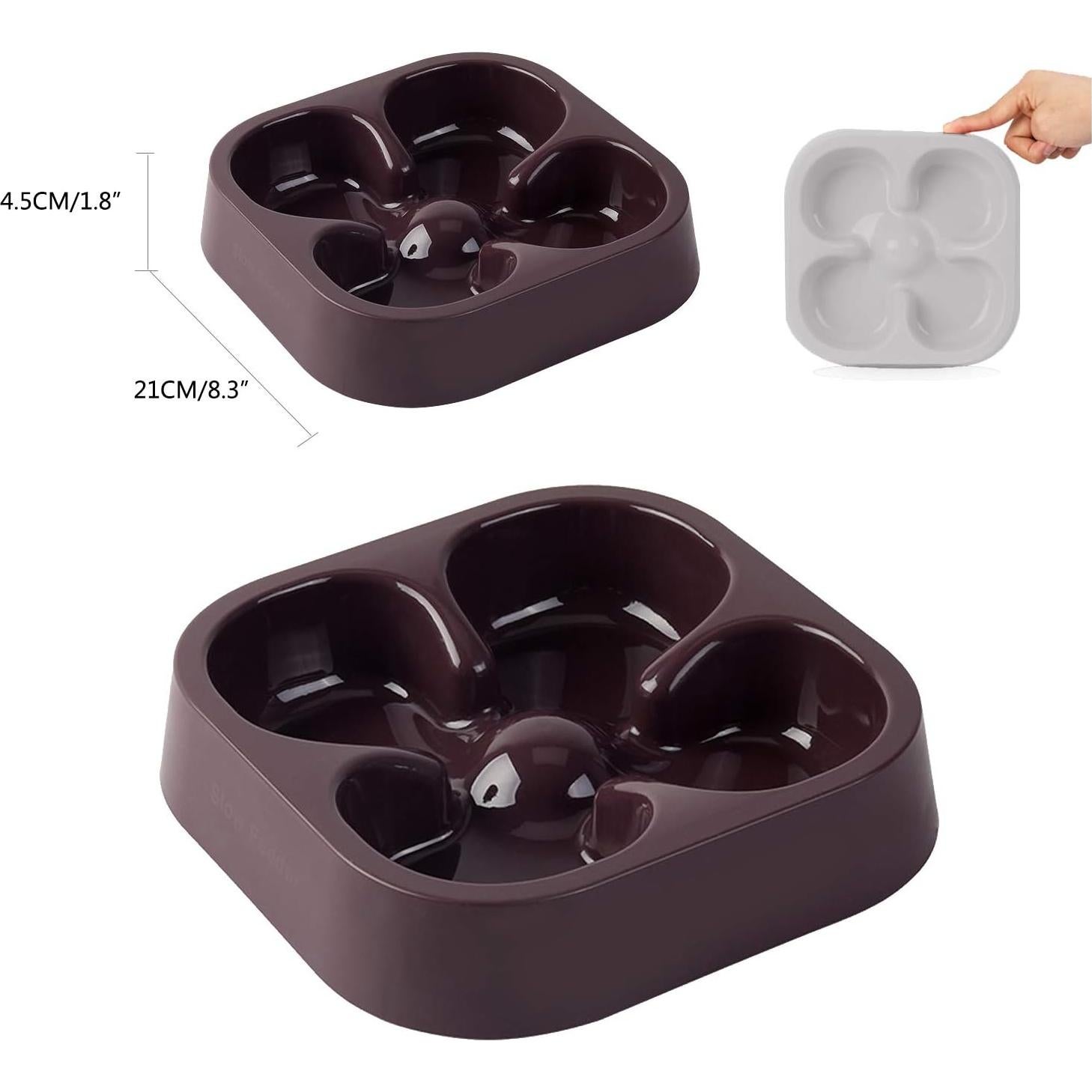 Cuenco de Alimentación Lenta Hifrenchies para Perros Café