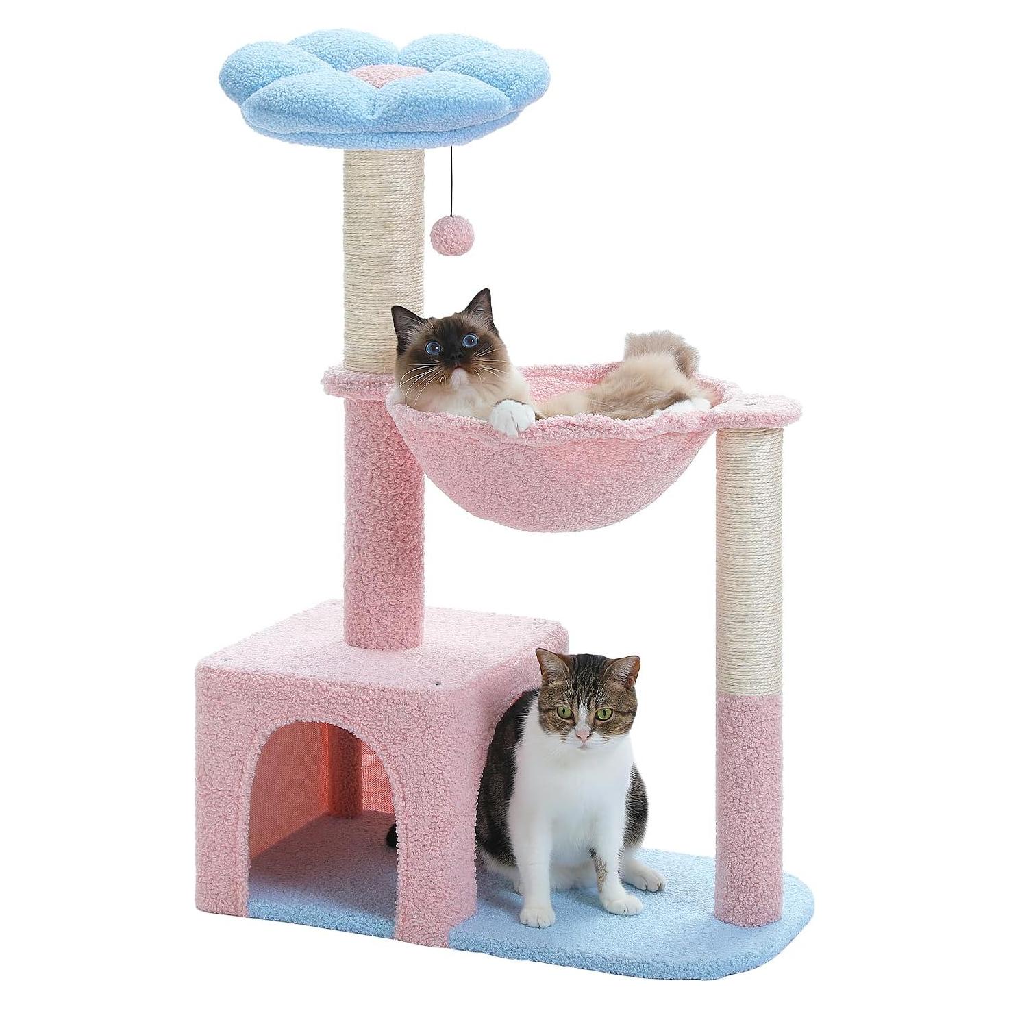 Árbol de Gato Flor MUTTROS 89 cm con Hamaca y Rascador