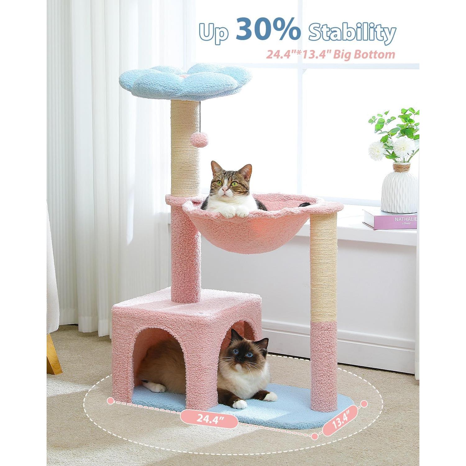 Árbol de Gato Flor MUTTROS 89 cm con Hamaca y Rascador