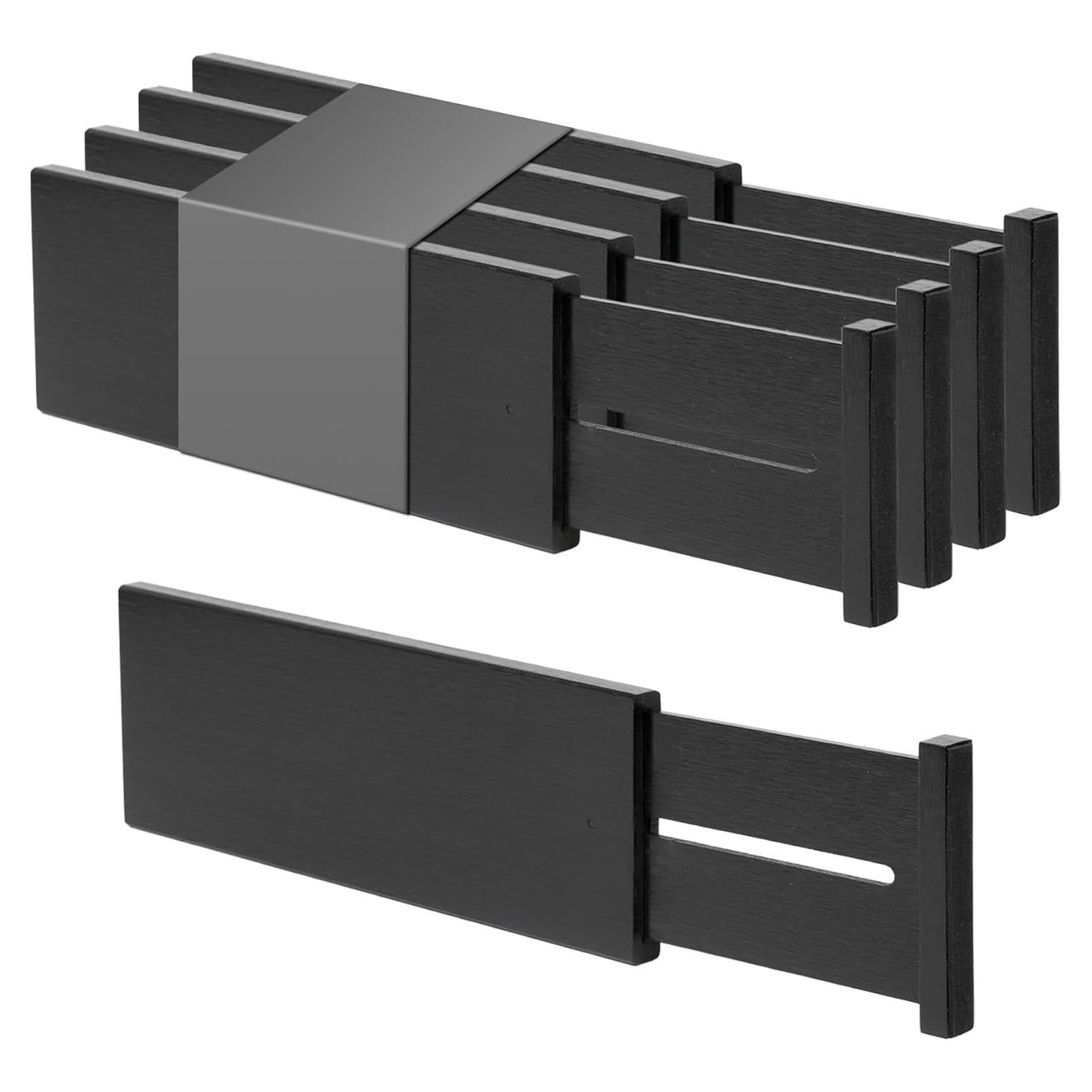Divisores de Cajones Ajustables Utoplike 10.16 cm Negro 4 PCS