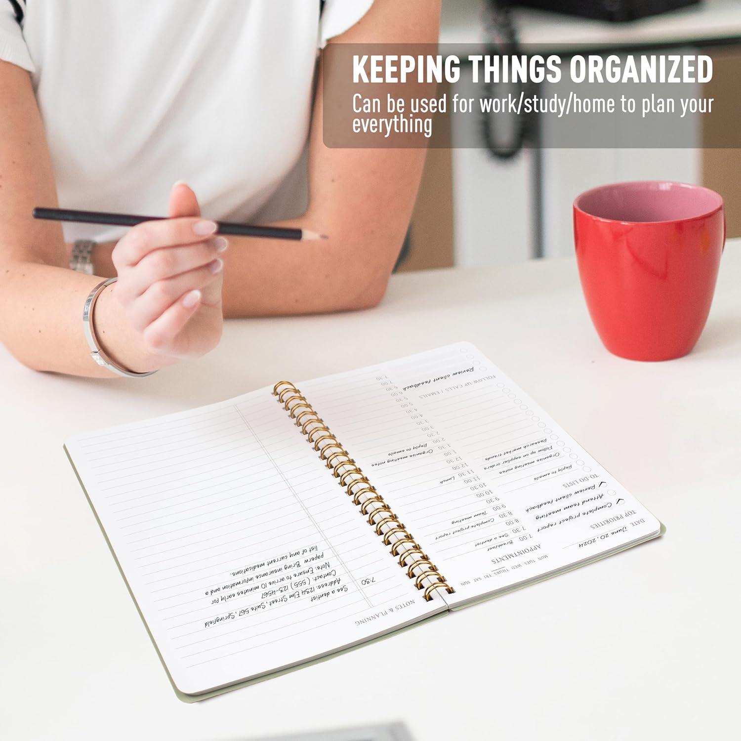 Planificador Diario Sin Fecha MeDolove Verde 14x21.6 cm