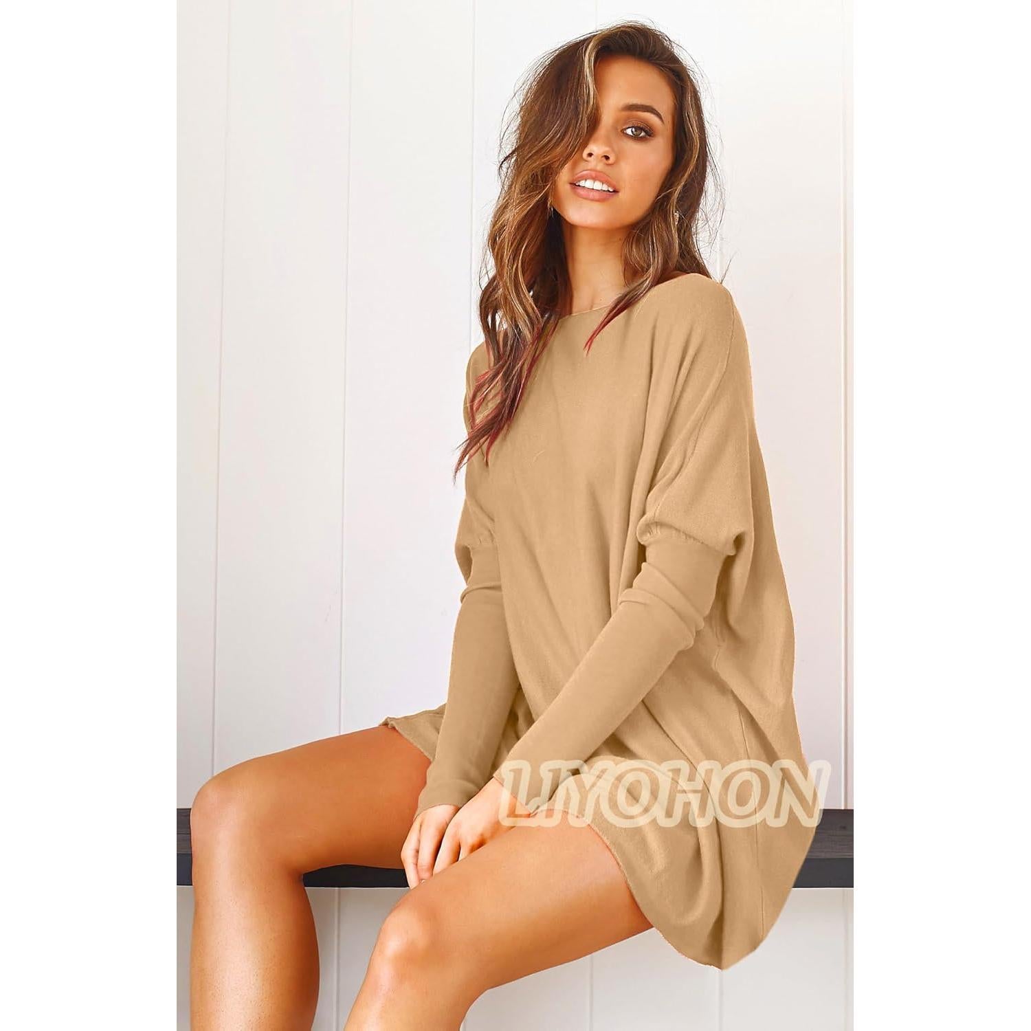 Camiseta Oversized LIYOHON para Mujeres, Túnica Casual