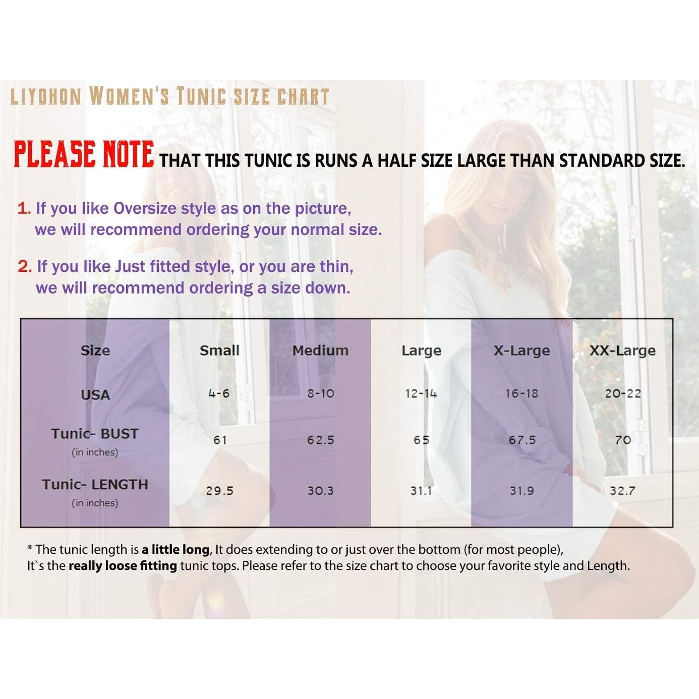 Camiseta Oversized LIYOHON para Mujeres, Túnica Casual