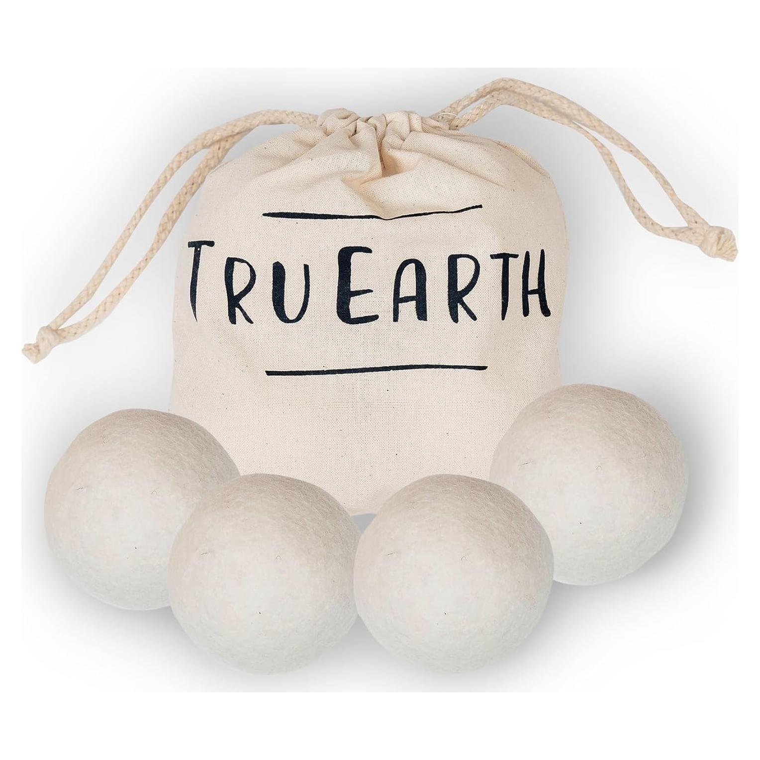 Bolas de Secadora de Lana Tru Earth XL 100% Naturales - Set de 4
