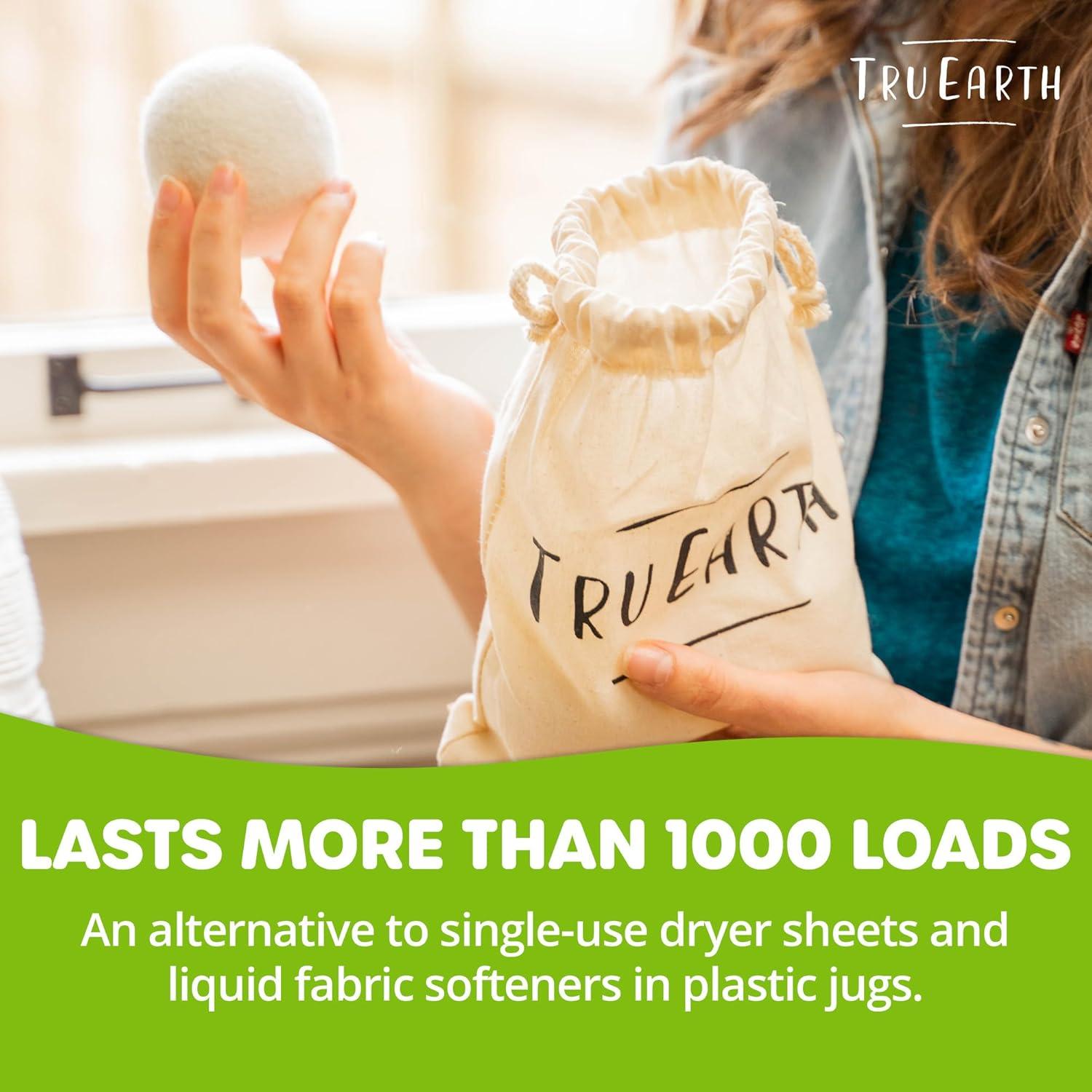 Bolas de Secadora de Lana Tru Earth XL 100% Naturales - Set de 4