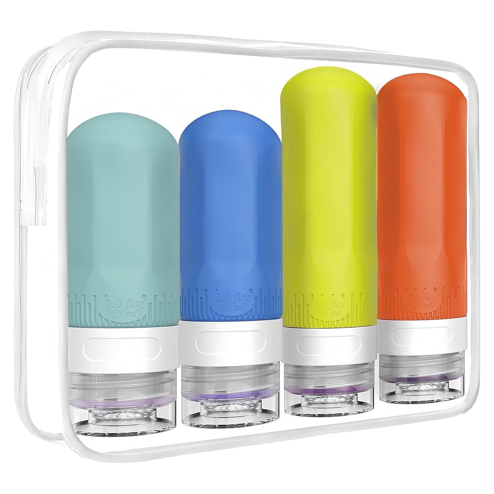 Juego de Botellas de Viaje LSQDV 18 Piezas Aprobadas TSA