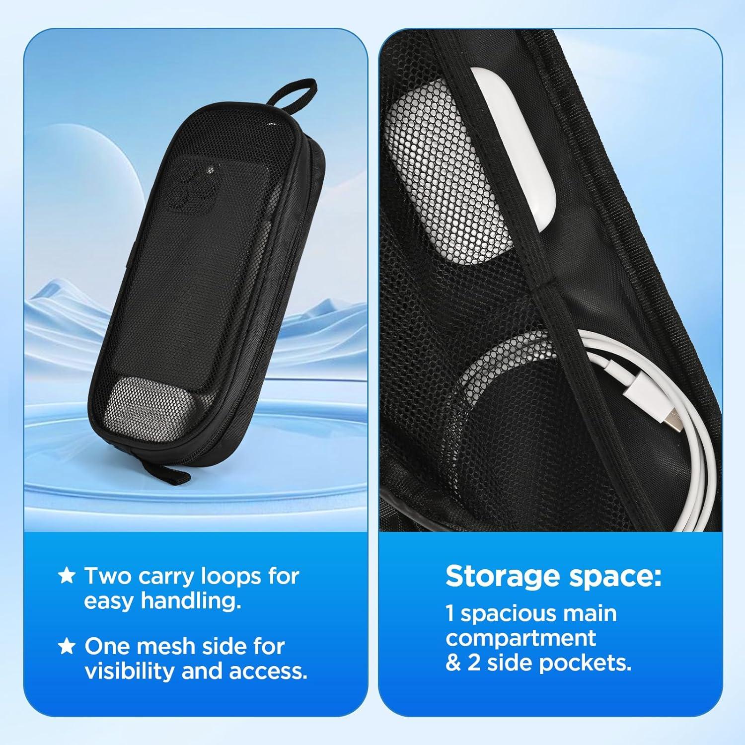 Organizador de Viaje Bidponds Negro para Accesorios 25.5x12x5cm