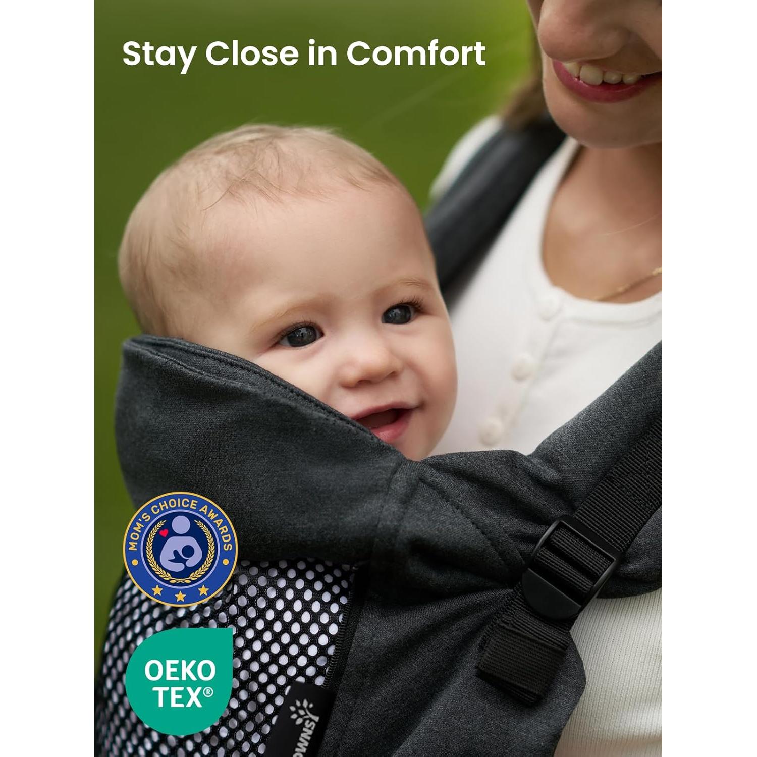 Funda Ergonómica para Bebé GROWNSY Negra, 3.2-19.9kg
