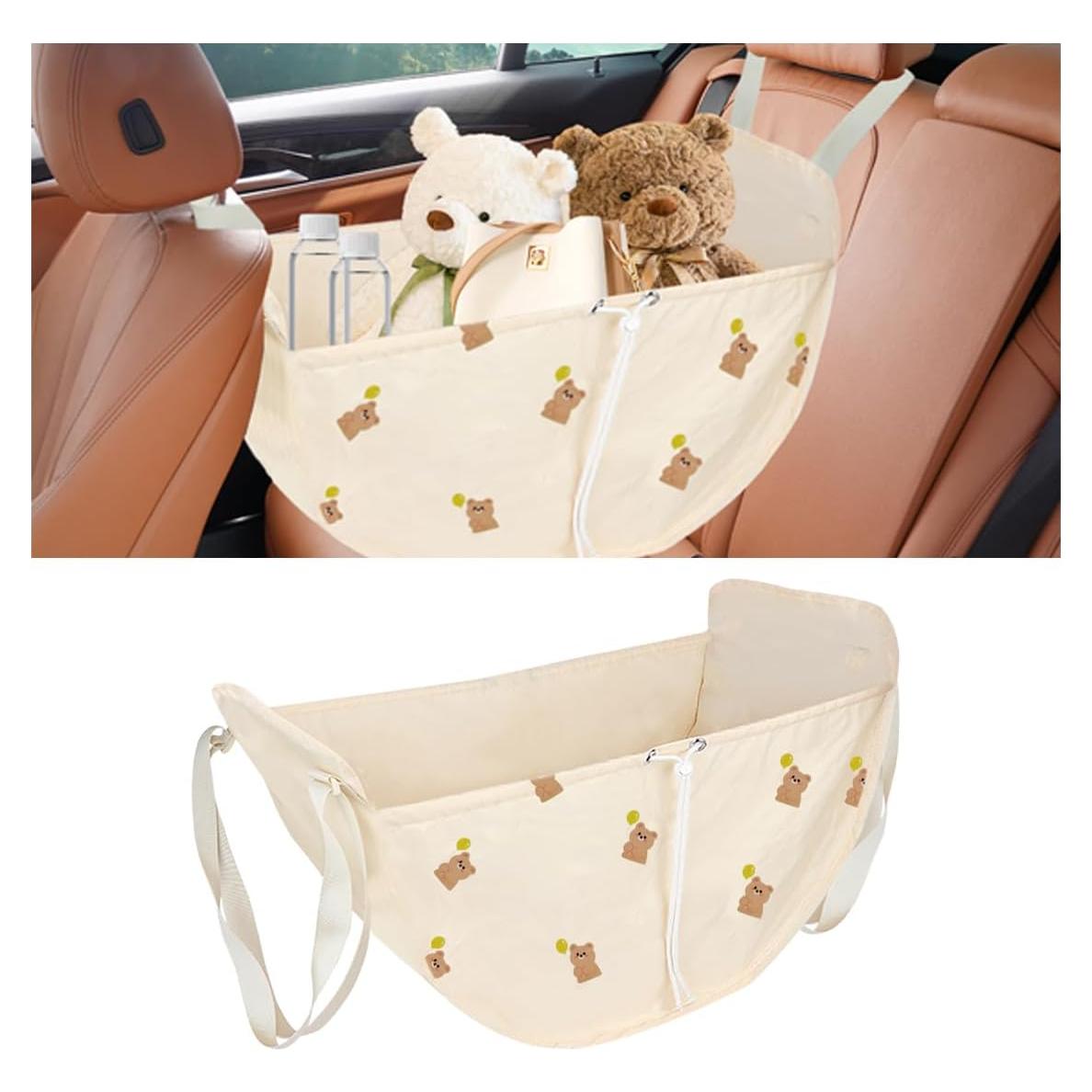 Organizador de Asiento de Coche SMILFUY Beige Plegable 58x33cm