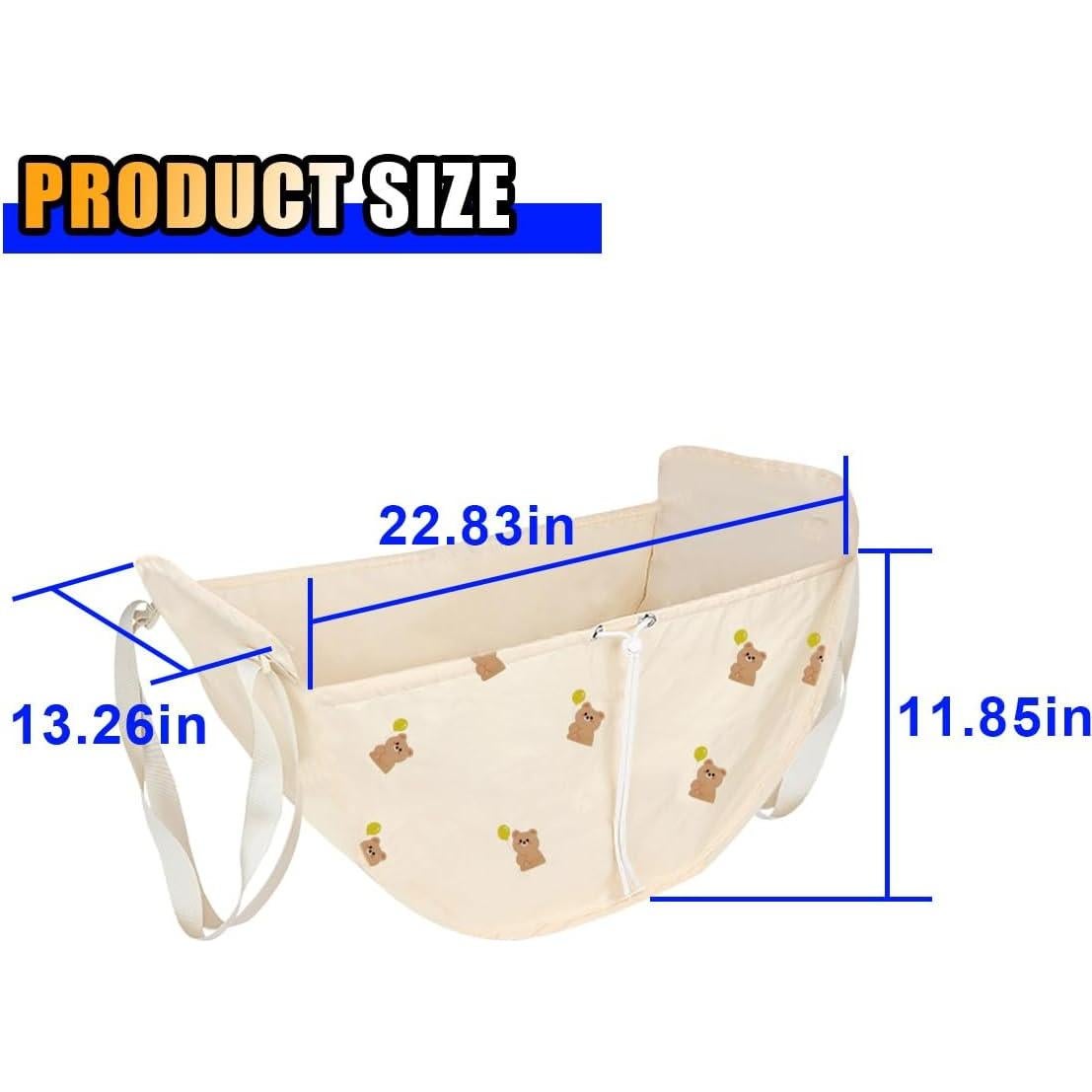 Organizador de Asiento de Coche SMILFUY Beige Plegable 58x33cm