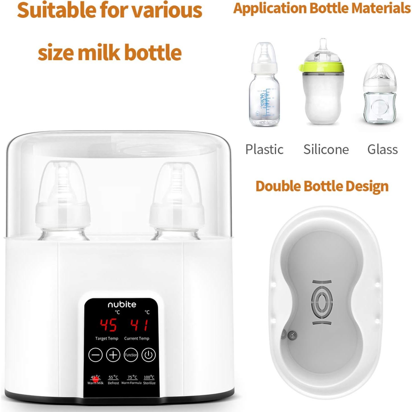 Calentador de Biberones Doble Nubite N200522 6 en 1 24H