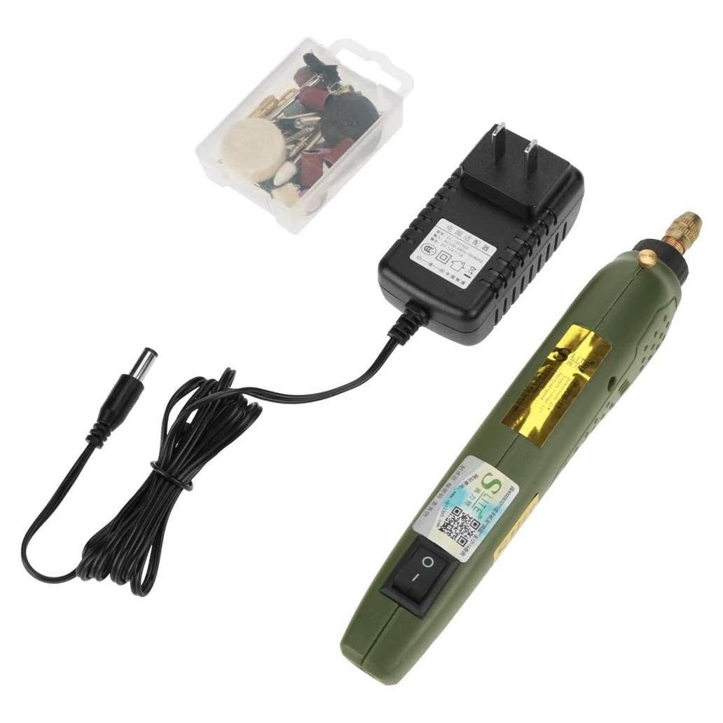 Mini Taladro Eléctrico Walfront 15W 18000RPM Verde Militar