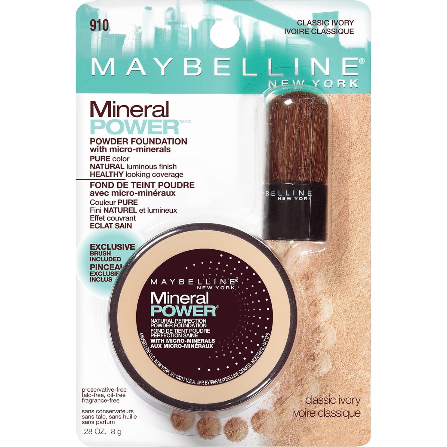 Polvo Base Mineral Maybelline Nueva York Marfil Clásico 55g