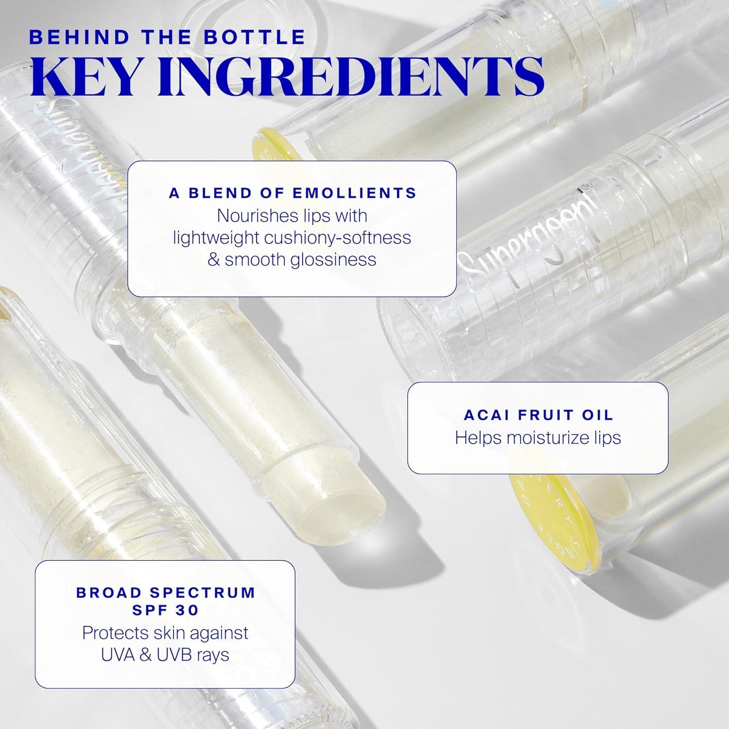 Supergoop! Protector Labial Invisible SPF 30 - 3.4 g - Hidratante UV