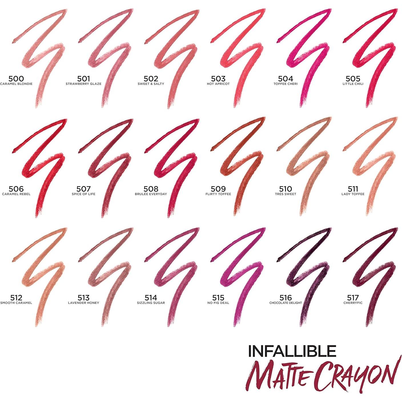 Lápiz Labial Mate L'Oréal Paris Infallible Brulee Everyday 9g