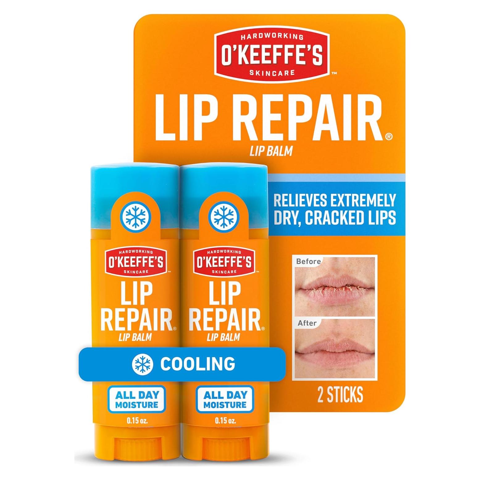 Bálsamo Labial O'Keeffe's Lip Repair Alivio Refrescante 2 Pack