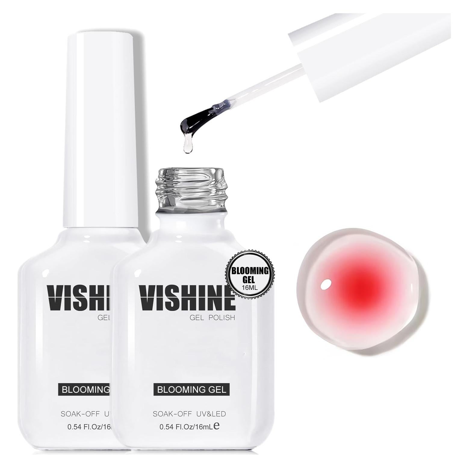 Esmalte de Uñas en Gel Vishine 16ml - 2 Pcs Floral Acuarela
