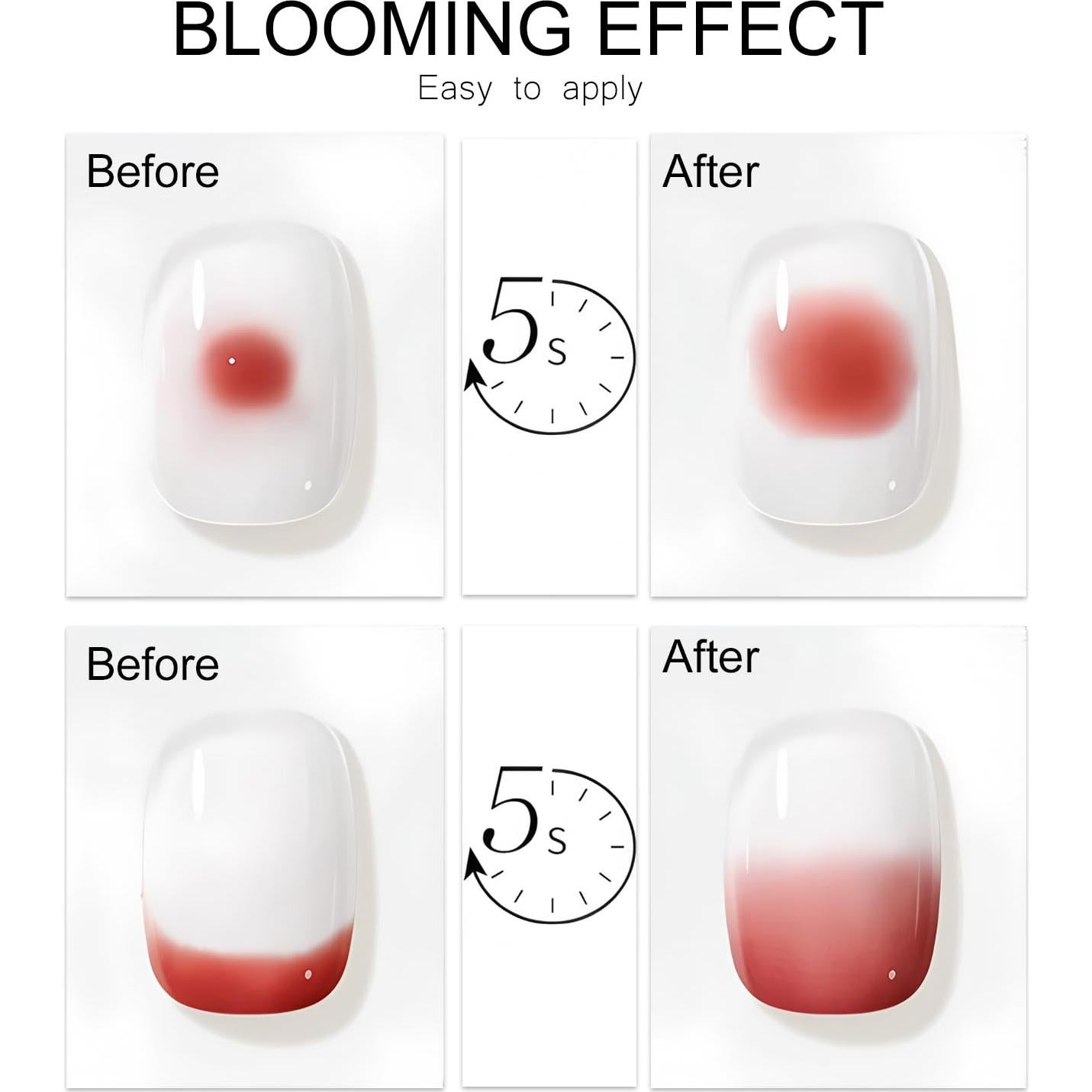 Esmalte de Uñas en Gel Vishine 16ml - 2 Pcs Floral Acuarela