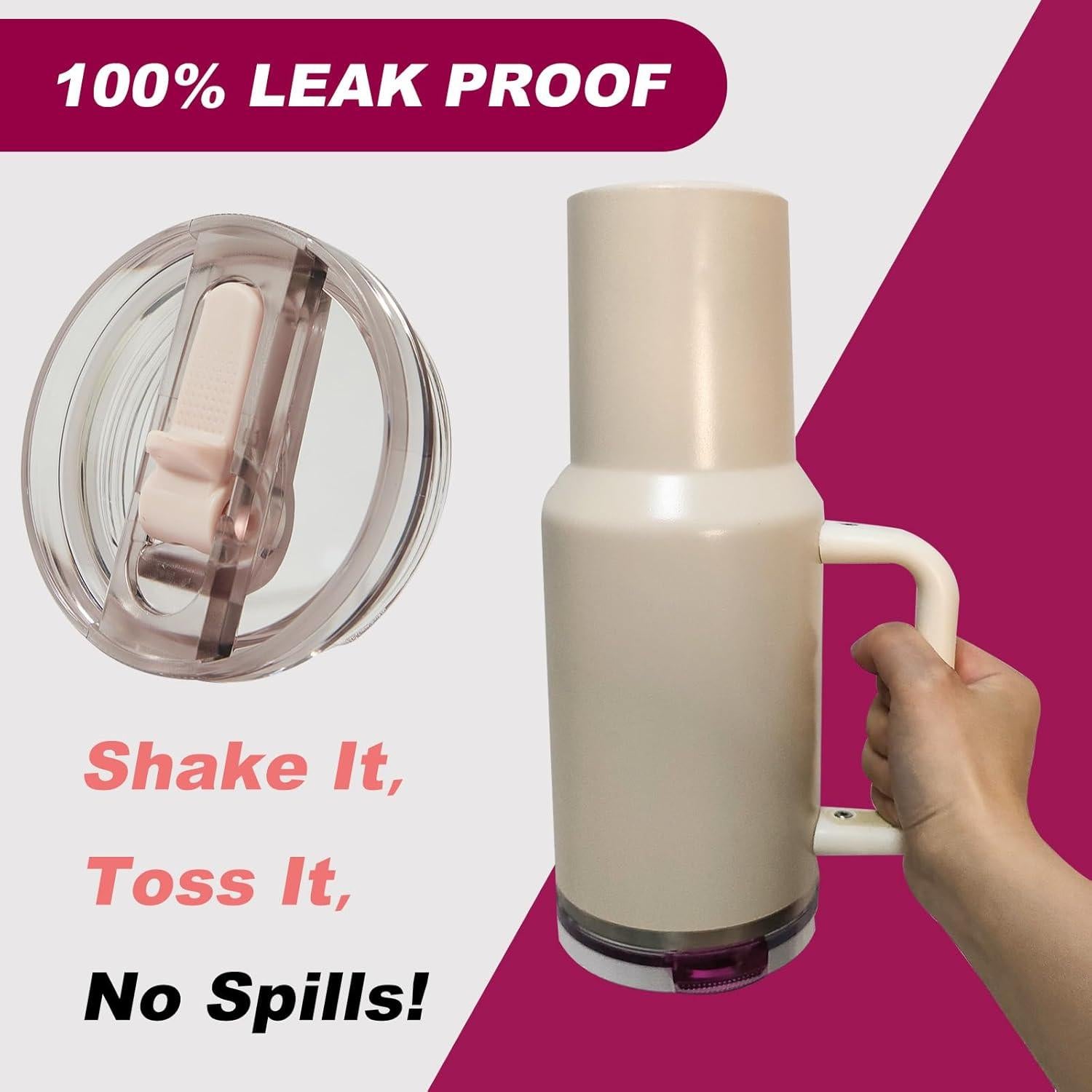 Paquete de 2 tapas desmontables EAZINUJKY para Stanley 40oz