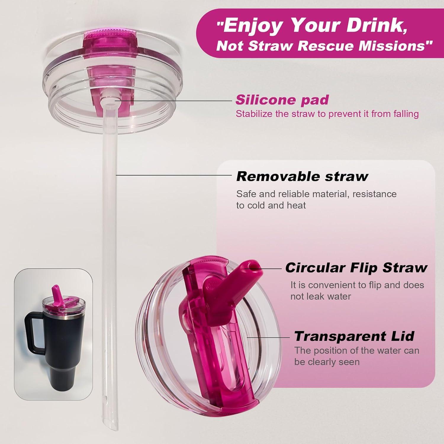 Paquete de 2 tapas desmontables EAZINUJKY para Stanley 40oz