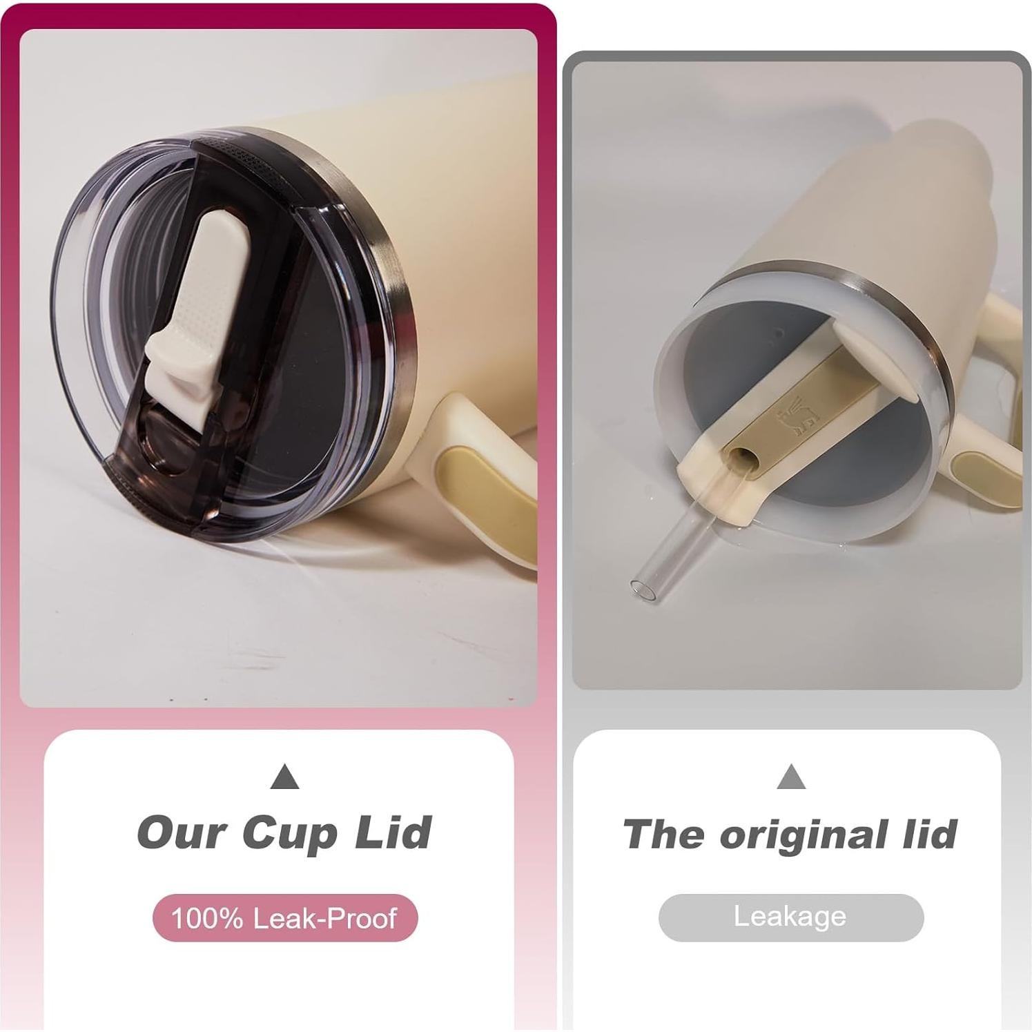 Paquete de 2 tapas desmontables EAZINUJKY para Stanley 40oz