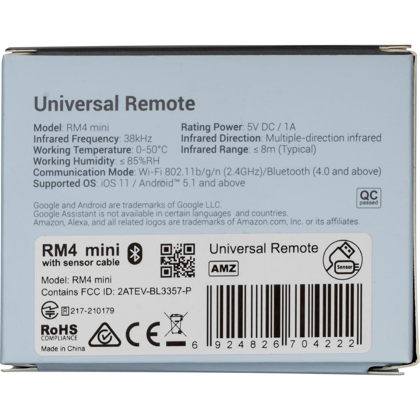 Hub de Control Remoto Inteligente BroadLink RM4 Mini - IR WiFi